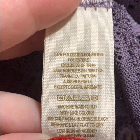 Free People lacy Cover up in purple - Picture 8 of 9